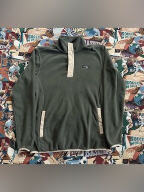 Men’s Oakley Dark Green Quarter Snap Fleece